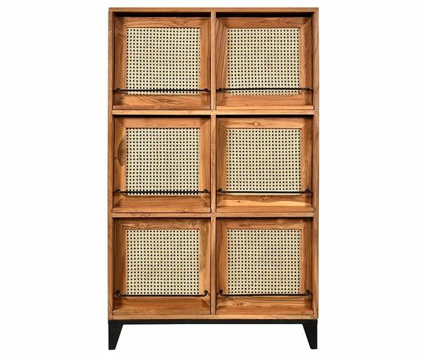 Bari, wysoka komoda z drewna tekowego