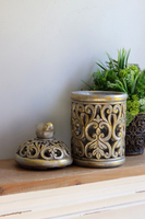 Bird Collection Gold B, ceramiczny ażurowy lampion