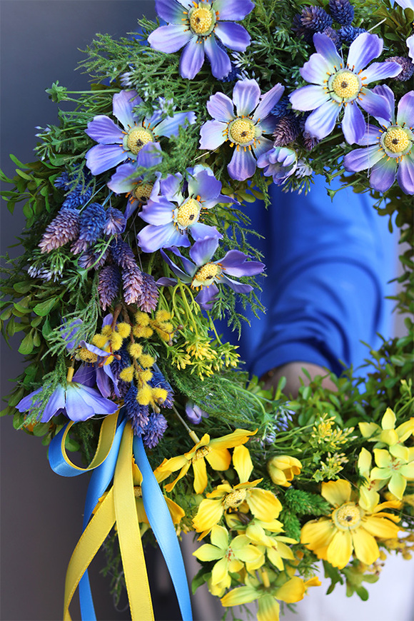 wianek na drzwi z rumiankiem, Ukraina