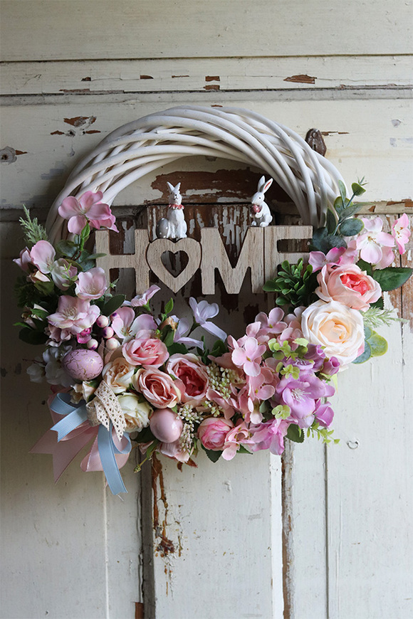 Home Easter, wielkanocny wianek na drzwi, śr.34cm