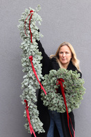 Zieleń Zimowa, świąteczny wianek dekoracyjny