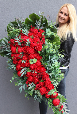 Czerwona Łuna, wiązanka nagrobna, dł.130cm 