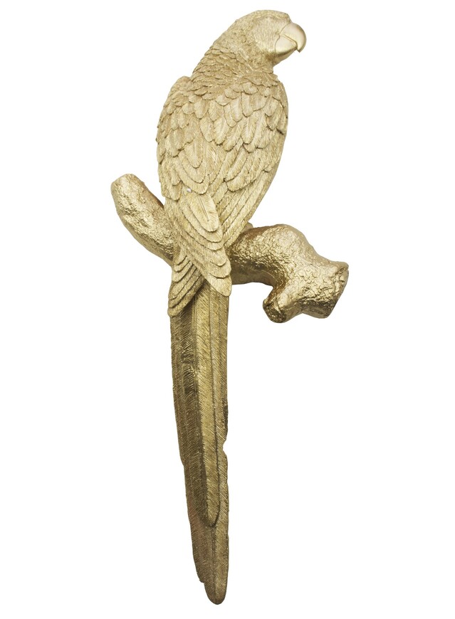figurka, w kolorze złotym, Papuga A, wys.38x15.5x8cm