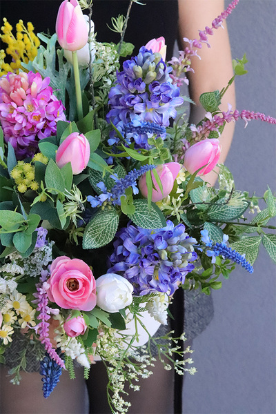 Wiosna with tenDOM 3, flowerbox z tulipanami i hiacyntami