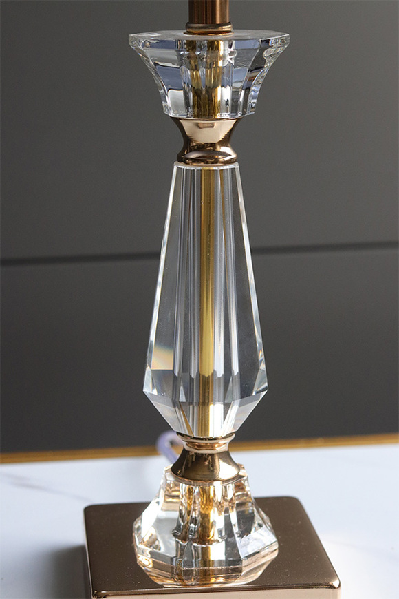 Antique Gold, lampa stołowa, abażur czarny