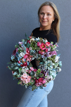 Caryca Helinia, energetyczny wianek na drzwi, śr.39cm 