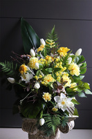 Wiosenne Wspomnienia Yellow, żółta wiązanka nagrobna