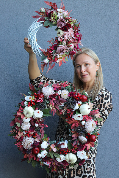 asymetryczny jesienny wianek