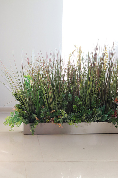 Albertina Steel, trawy w stalowej donicy