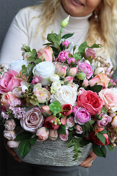 Helita Pink, kompozycja nagrobna w naczyniu