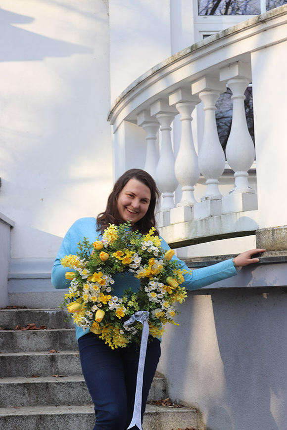 Celine, wiosenny wianek dekoracyjny, śr.46cm