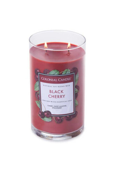 Black Cherry, sojowa świeca zapachowa w szkle, Colonial Candle