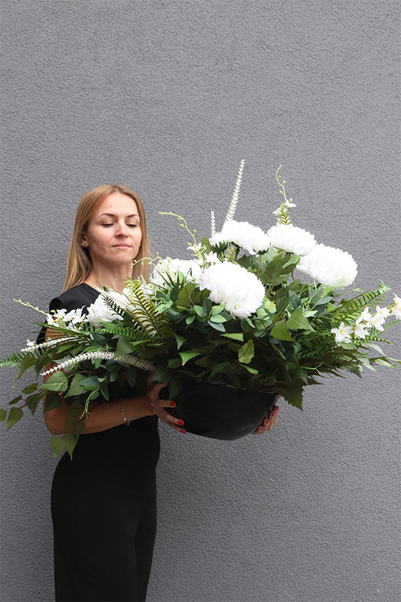 Biała Electra Thai, komplet dekoracji nagrobnych