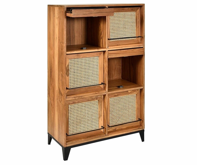 Bari, wysoka komoda z drewna tekowego