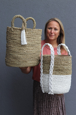 kosze plecione Boho, kpl.2szt