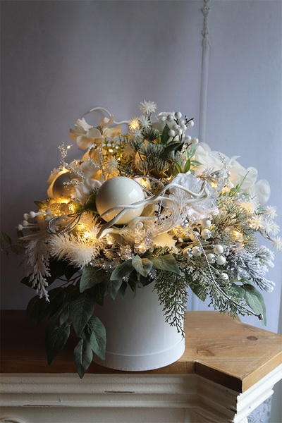 Mroźna Kraina 2, zimowy flowerbox świąteczny LED