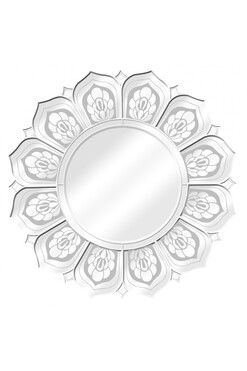 Lotos, lustro wiszące ze wzorem, wym.77x77cm 