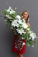 Andria Wedding Longia, kompozycja kwiatowa na długi stół