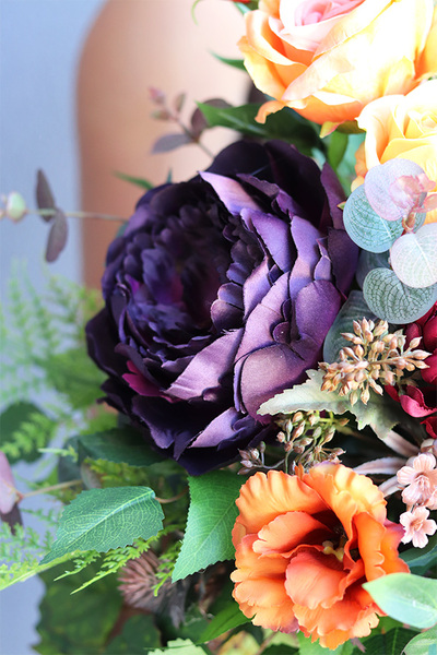 Jesień w Domu, bukiet nagrobny we wkładzie