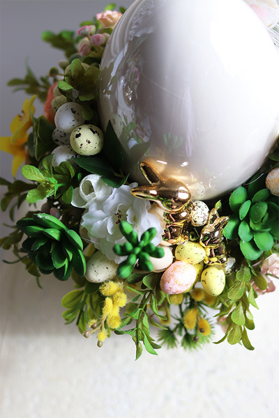 Pastellove Jajo, wielkanocny stroik w naczyniu