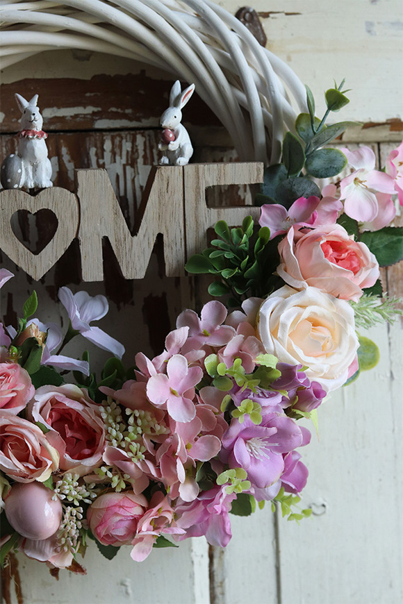 Home Easter, wielkanocny wianek na drzwi, śr.34cm