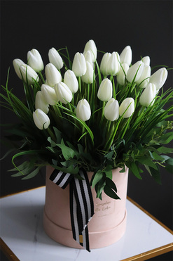 Dream Tulips, wiosenny flowerbox, wys.46cm