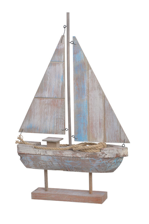 Seaside figurka drewniana żaglówka