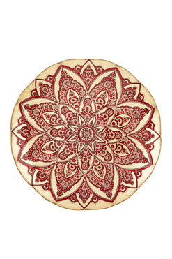 Madras, szklany podtalerz podkładka, śr.32.5cm