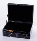 Stone Glamour A, szklane puzderko / szkatułka na drobiazgi, wym.10x26x18.5cm