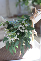 Sakramento Eukalipti, lniane serwetki z dekoracją, kpl.6szt, wym.40x40cm