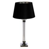 Tubo Slim, lampa stołowa, abażur czarno-srebrny stożek, wys.70m