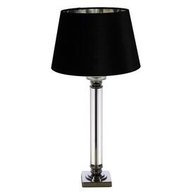 Tubo Slim, lampa stołowa, abażur czarno-srebrny stożek, wys.70m 