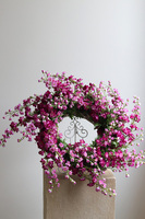 Pink FLowers 2, różowy wianek na drzwi