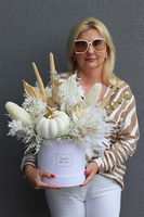 White Pumpkin Deluxe, welurowy flowerbox jesienny