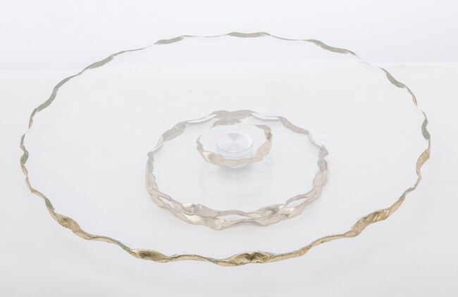 patera obrotowa / patera z obrotowym talerzem, wym.4.5x33x33cm