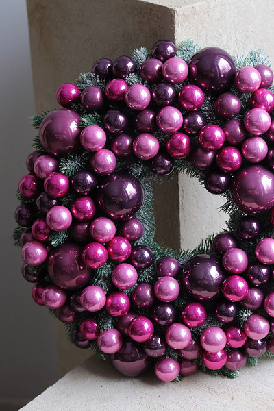  Violet Explosion, świąteczny wianek dekoracyjny