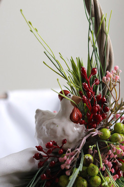 Dobrava, dekorowany koszyczek wielkanocny, wys.31cm 