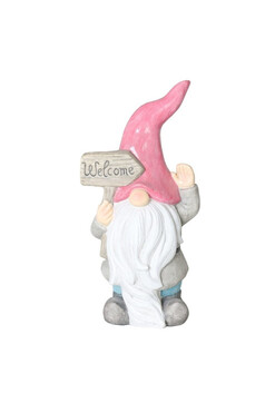 Garden Gnome, krasnal ogrodowy, różowy, wys.49.5cm