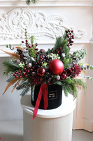 Bordo Lux, flowerbox świąteczny	