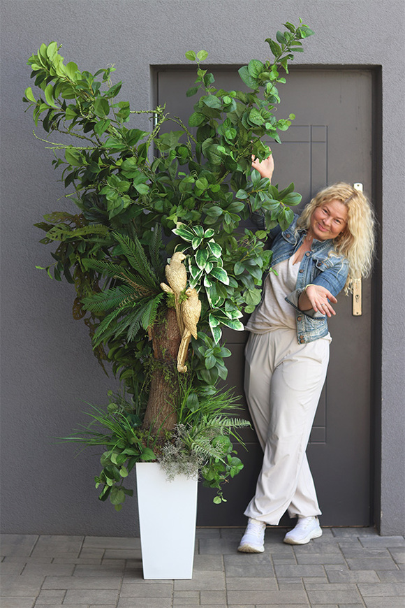 Green Belledia Mediolan, sztuczna roślina w donicy, wys.214cm