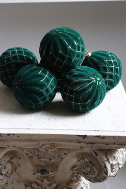 Królewska Zieleń, bombki choinkowe, śr.8cm, kpl.6szt