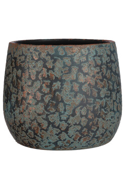 Clementino A, osłonka donica ceramiczna, miedź, wym.31x38cm