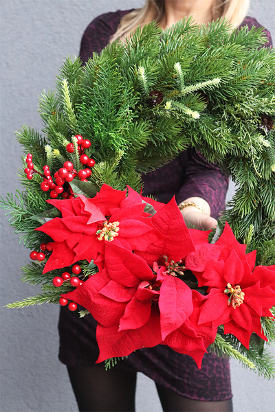 Gwiazda Betlejemska Hilton 2, świąteczny wianek dekoracyjny