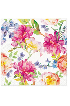 Od ręki. Peony Garden, serwetki papierowe z nadrukiem, kpl.20szt