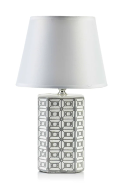 lampa stołowa z ceramiczną podstawą, Letti Grey wys.32cm