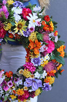 Kolorone, wiosenny wianek na drzwi