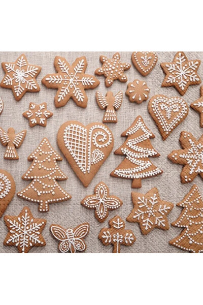 Pierniki, świąteczne serwetki papierowe, 20szt