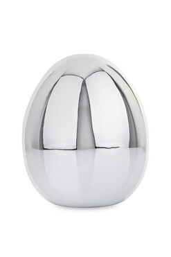OD RĘKI Egg Glamour, jajko wielkanocne figurka, srebrna A, wym.14.5x12cm