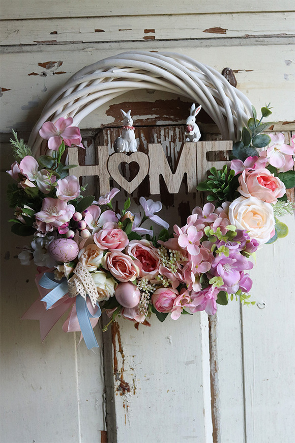 Home Easter, wielkanocny wianek na drzwi, śr.34cm