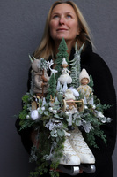 Rockefeller Center, świąteczny stroik w łyżwach